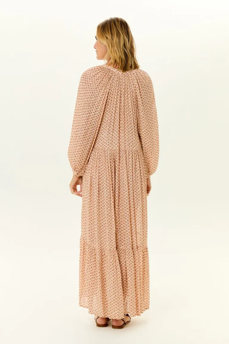 Vestido Midi Estampa Plumy