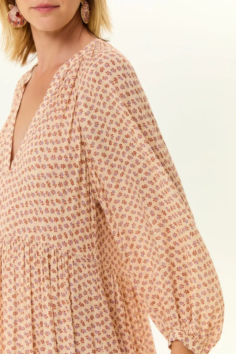 Vestido Midi Estampa Plumy