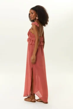 Vestido Midi Ggt Babado Renda