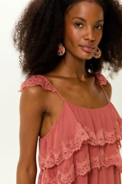 Vestido Midi Ggt Babado Renda