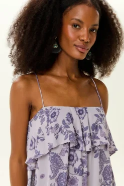 Vestido Midi Ggt Estampa Poema