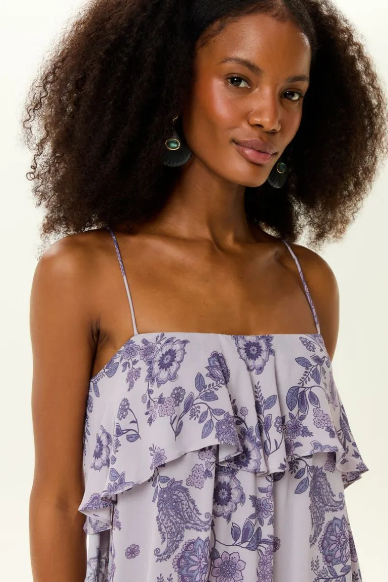 Vestido Midi Ggt Estampa Poema