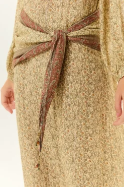 Vestido Midi Lenco Estampa Amarilis