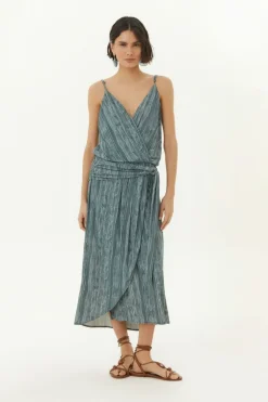 Vestido Midi Lenco Estampa Serpente