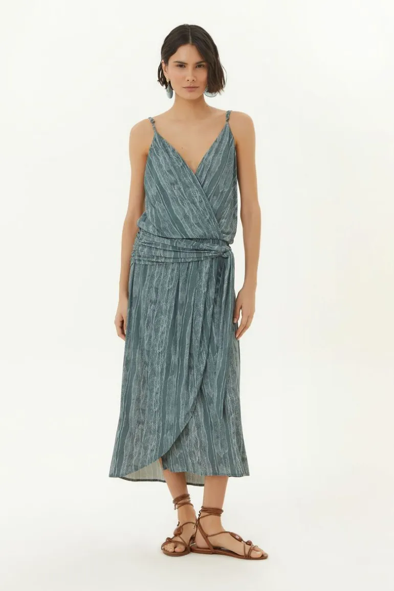 Vestido Midi Lenco Estampa Serpente