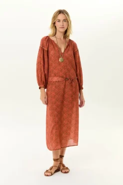 Vestido Midi Vivos Estampa Talin