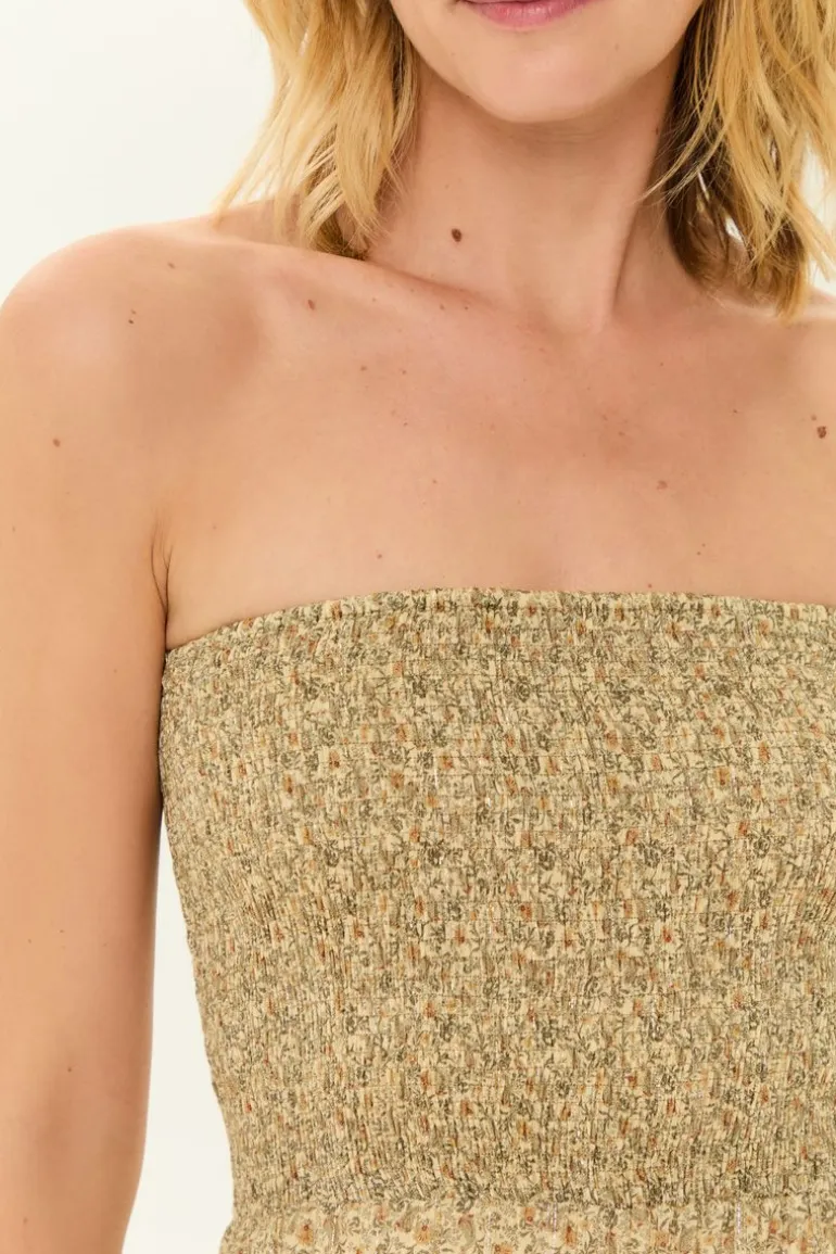 Vestido Sem Alca Estampa Amarilis c